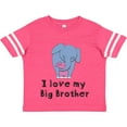 thumbnail image 3 of Inktastic I Love my Big Brother Elephant Blue Pink Girls Toddler T-Shirt, 3 of 5