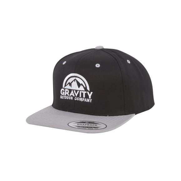 Gravity Outdoor Co. Casquette Snapback Classique Ajustable - Noir/gris