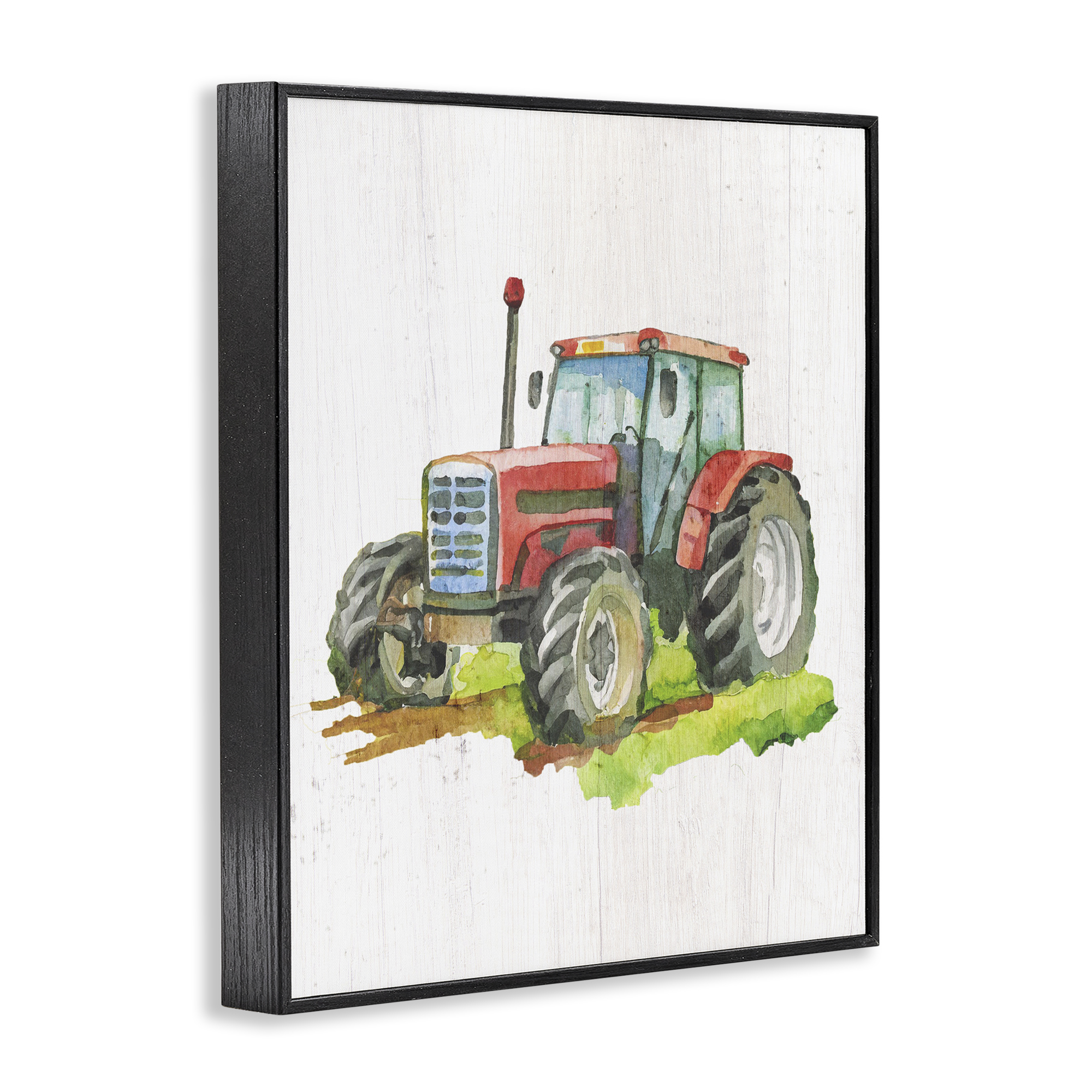Stupell Industries Detailed Country Tractor Transportation Painting Black Framed Art Print Wall Art, 11 x 14