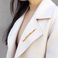 thumbnail image 3 of ZOUSSIQI Mini Flute Brooch, Pin Badges Brooches for Men Women, Mini Flute Shaped Musical Instrument Brooch Pin Accessory for Gift Collection (Gold) CA919-90465, 3 of 9
