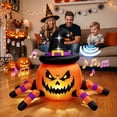 thumbnail image 3 of Firstness 2.6ft Remote Control Halloween Inflatable with Music Lights,Pumpkin Spider Car Blow ups Rc Car,Indoor Outdoor Decorations, 3 of 12