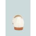thumbnail image 4 of DARETH Horsebit Flat Heel Loafers in Off White, 4 of 7