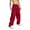 Red, variant on Men Hop Cargo Pants High Street Loose Straight Leg Wide Casual Trousers Red M