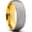 Gold, variant on Mens Tungsten Carbide Wedding Band Ring Dome Brushed Comfort-Fit 8mm