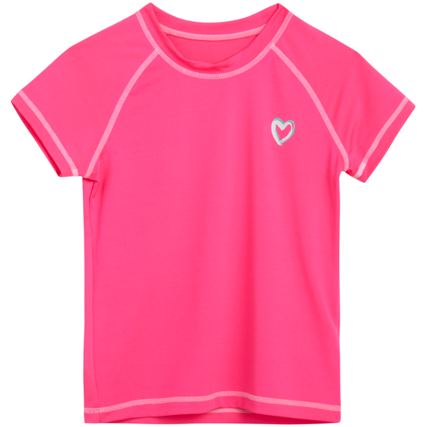Pink Platinum Girls' Rash Guard UPF 50+ Protective Quick Dry Short