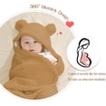 thumbnail image 4 of Manta para bebés Nunibum con forma de oso de peluche, de 0 a 6 meses, color marrón, 4 of 7