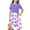 Purple Girls Clothes, variant on kttectoa Comfy Stretchy Splicing A-Line Pleated Dresses Dress Crewneck Floral Print Short Sleeve Dresses for Girls Soft and Comfortable Dress for Birthday Party 4-14Y