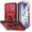 Red, variant on REQO for Samsung Galaxy A17 5G Case,Samsung A 17 Phone Case with Camera Cover & Kickstand [2 Screen Protector],Military Shockproof Heavy Duty Armour Case for Galaxy A17 2026