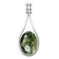 thumbnail image 2 of Natural Moss Agate Pendant 925 Sterling Silver Handmade Jewelry, 2 of 8
