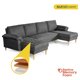 thumbnail image 2 of Sala Modular Doble Chaise Makora Salazar con Memory Foam Color Oxford Lino Respaldo Reclinable de 3 Posiciones, 2 of 7