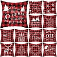 thumbnail image 4 of SPRING PARK Merry Christmas Throw Pillow Covers Deer Snowflakes Snowman Decorative Pillow Covers for Sofa Couch Bed and Car Throw Pillow Covers, 4 of 7