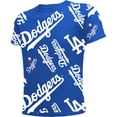 thumbnail image 2 of Youth Stitches Royal Los Angeles Dodgers Allover Team T-Shirt, 2 of 3