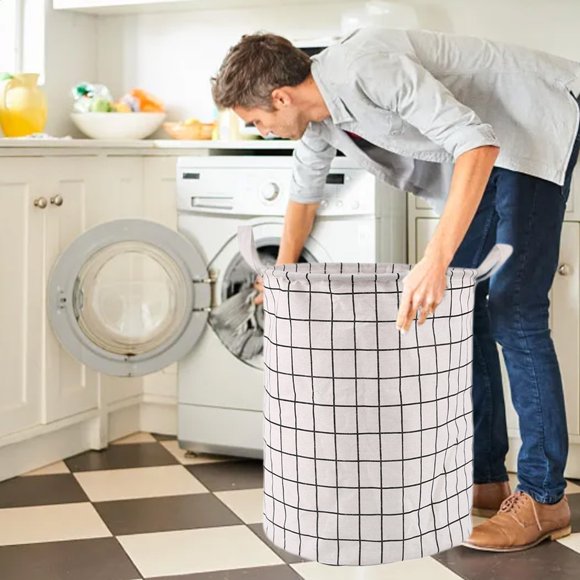 LSLJS Foldable Round Laundry Hamper Large Storage Basket Toys Bin Boys and Girls Hamper Room Decor, Laundry Basket