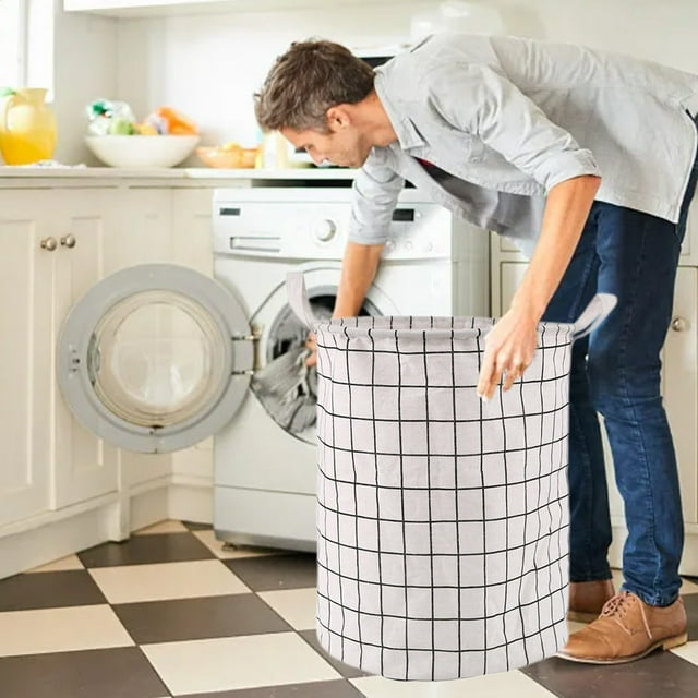 Vaidha Panier à Linge Rond Pliable Grand Panier de Rangement Bac à Jouets Panier pour Garçons et Filles Déco de Chambre