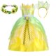 thumbnail image 1 of Vestido de niña, disfraz de Tiana, disfraz de princesa y sapo, película de Anime, ropa de juego de rol, Halloween, carnaval, princesa Dress2-3Y Tag-100 Gao Jinjia LED, 1 of 2