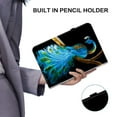 thumbnail image 7 of For Samsung Galaxy Tab S11 11" (SM-X730/SM-X736) Folio Case with Stand/Card Slots/Elastic Band Closure/Pen Loop Holder, Stylish Cute PU Leather Protective Lightweight Slim Cover, Peacock, 7 of 7