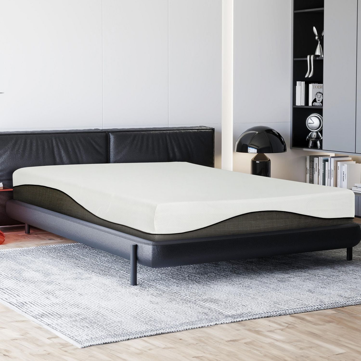 Primo 10.5-inch King Mattresses – Charcoal Gel Memory Foam, Cooling Support, Medium Firm Feel – Bed in a Box for All Sleep Positions