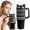 Black, variant on 40oz Stainless Steel Insulated Tumblers With Lids And Straws, Large Tumbler With Handles, Travel Cold Coffee Tumbler Mug, Water Bottles, Hot Drinking Cup, Unique Birthday Gift for Women Men