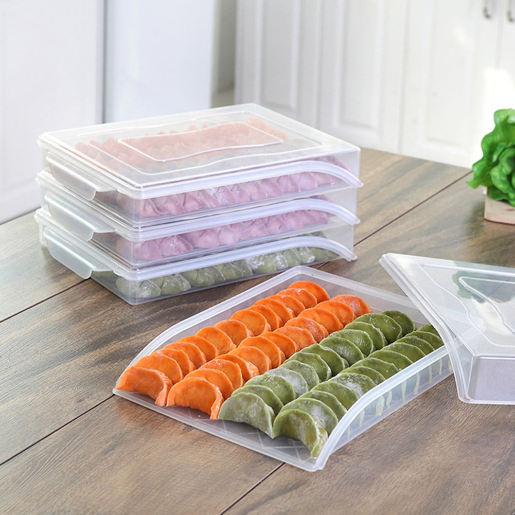 Refrigerator Fresh-Keeping Storage Case Four Layers Dumpling Box Organizer Refrigerator Fresh-Keeping Storage Case Four Layers Dumpling Box Organizer