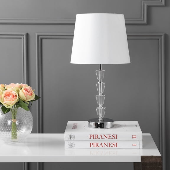 Safavieh Belomy Glam 18.5 in. High Table Lamp, Clear/Chrome