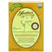 Heather's Tummy Fiber Organic Acacia Senegal Prebiotic Travel Packets (1 Box, 25 Packets) for IBS