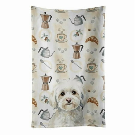 Carolines Treasures 25 x 15 in. White Havanese Coffee Bar Kitchen Towel
