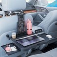 thumbnail image 2 of DERCLIVE Car Back Seat Tray Table, Foldable Auto Backseat Food Trays Desk for Rear Passenger Road Trip Eating & Work, Multifunctional Adjustable Travel Tray for Writing/Laptop/Dining/Work, 2 of 9