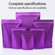 thumbnail image 4 of 100pcs Matte Aluminum Foil Snack Stand-Up Pouches, Size: 8x12+3cm (Purple), 4 of 5