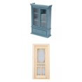 thumbnail image 1 of Doll house Refrigerator,dollhouse miniatures wooden door 1 12 accessory,1/12 Dollhouse decorations,Simulation Kitchen Bathroom Scene Decor,dollhouse Miniature External Hollow Screen Door Macarena none, 1 of 8