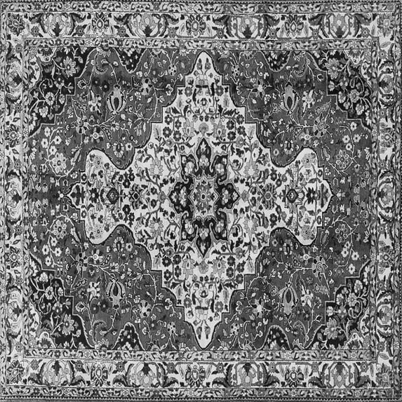 Ahgly Company Indoor Square Persian Gray Traditional Area Rugs, 5' Square