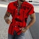 thumbnail image 3 of Camisas con estampado 3D de dólares para hombre, camisas casuales de verano de manga corta ajustadas con botones, blusas y tops para hombre, 3 of 5