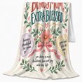thumbnail image 2 of Printed Flannel Throw Blanket Bonus Mom Extra Blessed Floral Hearts and Bow, 2 of 9