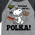 thumbnail image 3 of Peanuts - You Had Me At Polka - Toddler & Youth Raglan Graphic T-Shirt, 3 of 5