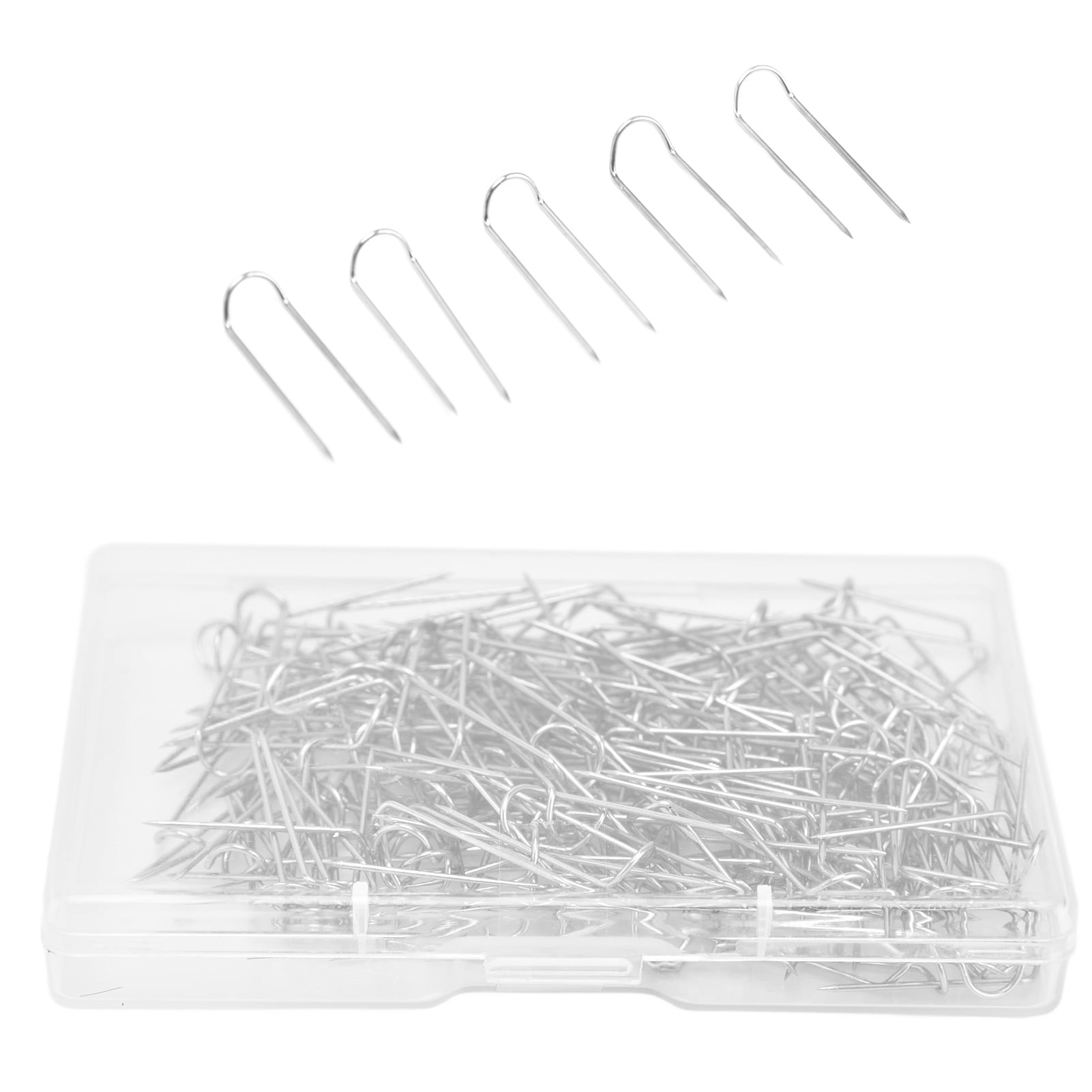 Keenso 200Pcs Fork Pins U Shaped Stainless Steel Sturdy Durable Wide  Application Sewing U Pins, Double Blocking Pins