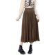 thumbnail image 4 of Txlixc Falda plisada de terciopelo para mujeres casual color sólido falda elástica de cintura a larga en otoño, adecuada para usar en la calle Txlixc moda, 4 of 9