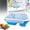 Blue, variant on Yooci grey Silicone Foldable Lunch Box on Table, Space-saving Leak-proof Versatile Collapsible Bento Box