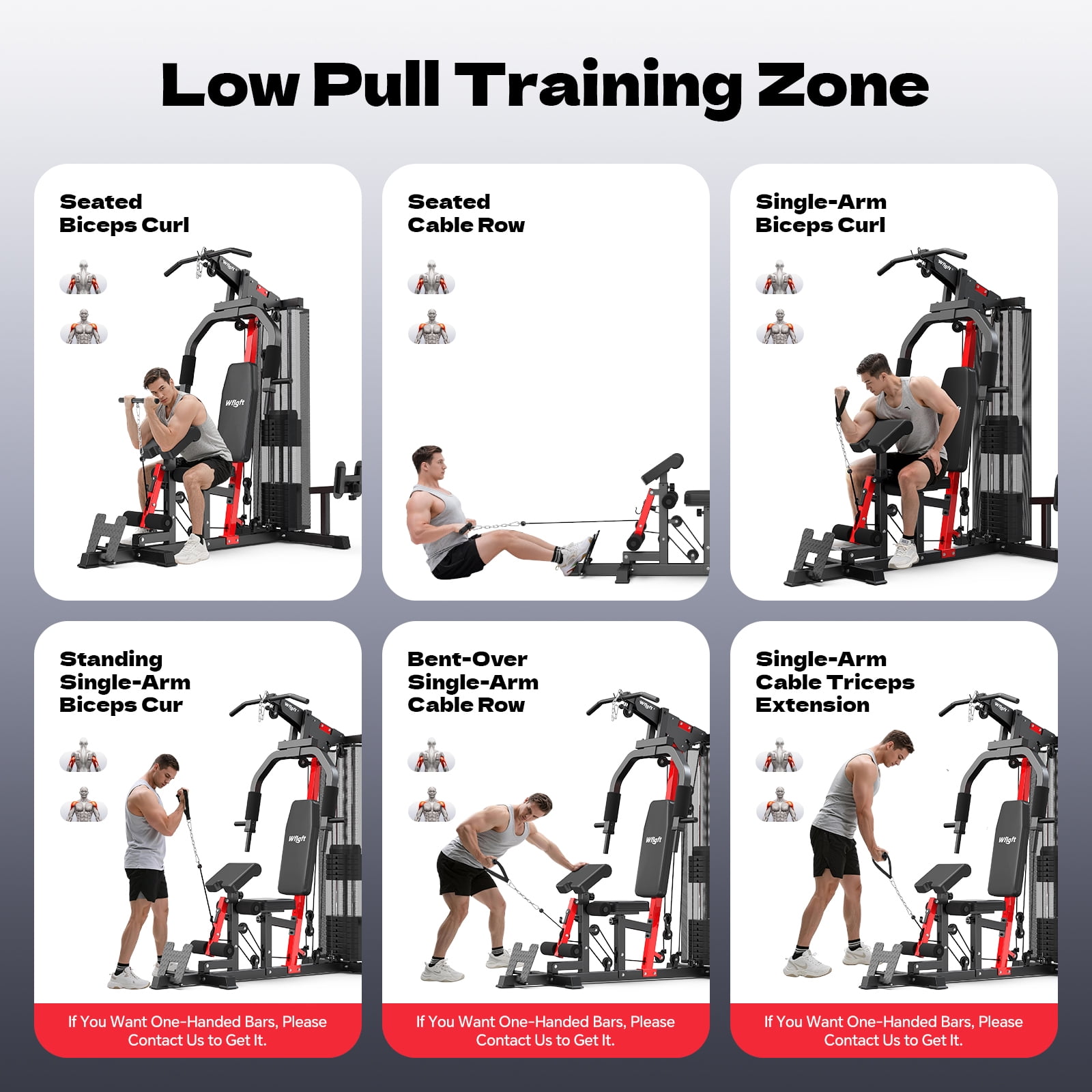 TOSSFD Home Gym, Workout Station with 148LBS Weight Stack, Multifunctional Home Gym Equipment, Exercise Equipment for Full Body Strength Training