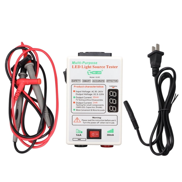 Probador de LED Probador de fuente de luz de TV LCD multiusos para reparación de luz LED 100-240V Enchufe de EE. UU.