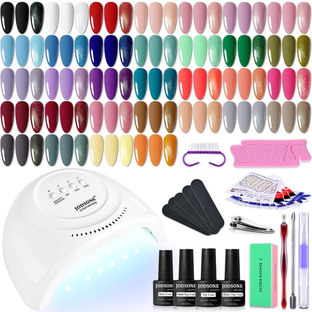 Kit de esmaltes de uñas en gel JODSONE con luz UV, 36 colores y herramientas