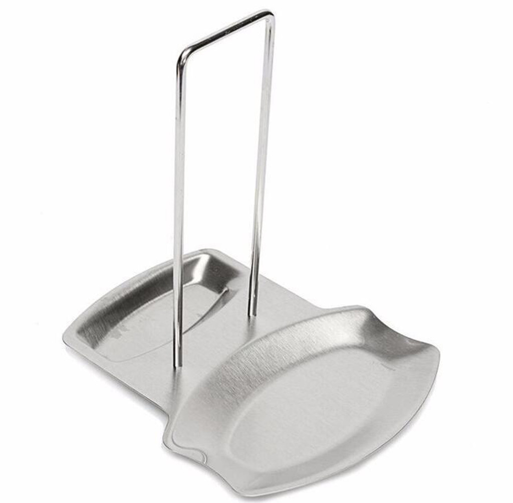 Stainless Steel Lid Spoon Rest Holder Pan Stand Pot Cover Rack Kitchen Tool US Stainless Steel Lid Spoon Rest Holder Pan Stand Pot Cover Rack Kitchen Tool US