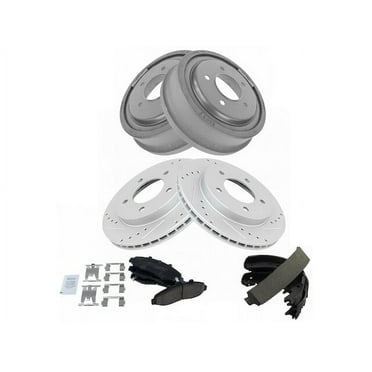 Brake Pad Rotor Shoe Drum Kit - Compatible with 1997 - 2003 Ford F-150 4WD 1998 1999 2000 2001 2002