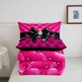 thumbnail image 5 of Manfei Cute Black Bow Full Size Comforter Sets,Rustic Western Damask Bedding Comforter Set,Black Reversible,3-Piece,1 Comforter and 2 Pillowcases, 5 of 7