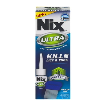 Nix Ultra Lice & Eggs Treatment | Kills Super Lice | Pesticide-Free | 3.4 FL OZ - Ultra 2-in-1 Lice (Best Way To Kill Head Lice And Nits)
