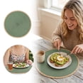 thumbnail image 2 of Braided Round Placemats 15 Inch Woven Table Mats Non- Washable Thin Edge Place Mats for Kitchen Dining Table Decor - Heat Resistant Placemats for Dining Outdoors Parties Use, 2 of 7