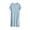 Light Blue, variant on OVAFBAU Womens Nightgown Sleepshirt Pajama Dress Casual Cotton Crew Neck Short Sleeve Slit Loose Loungewear Dress Sleepwear