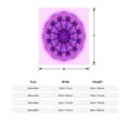 thumbnail image 3 of Vibrant Mandala Flannel Blanket - Soft Cozy and Warm for Sofa Travel Bed Chair - Intricate Purple Pink and Blue Design, 3 of 5