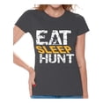 thumbnail image 1 of Awkward Styles Eat Sleep Hunt Women T-Shirt Hunter T Shirt for Wife Eat Sleep Hunt Shirt for Women Hunting Clothes for Her I Would Rather be Hunting Shirt for Girlfriend Hunting Lovers Gifts, 1 of 4