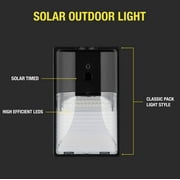 Hyper Tough Direct Wire Pack Light with Clear Lens Cover, Dusk to Dawn, Black, 2000 Lumens, 120V