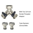 thumbnail image 2 of TOP-MAX 2-Way Water Tap Distributor Water Pipe Connection Adapter with 3/4inch Female Threaded Adapter, 2 of 6