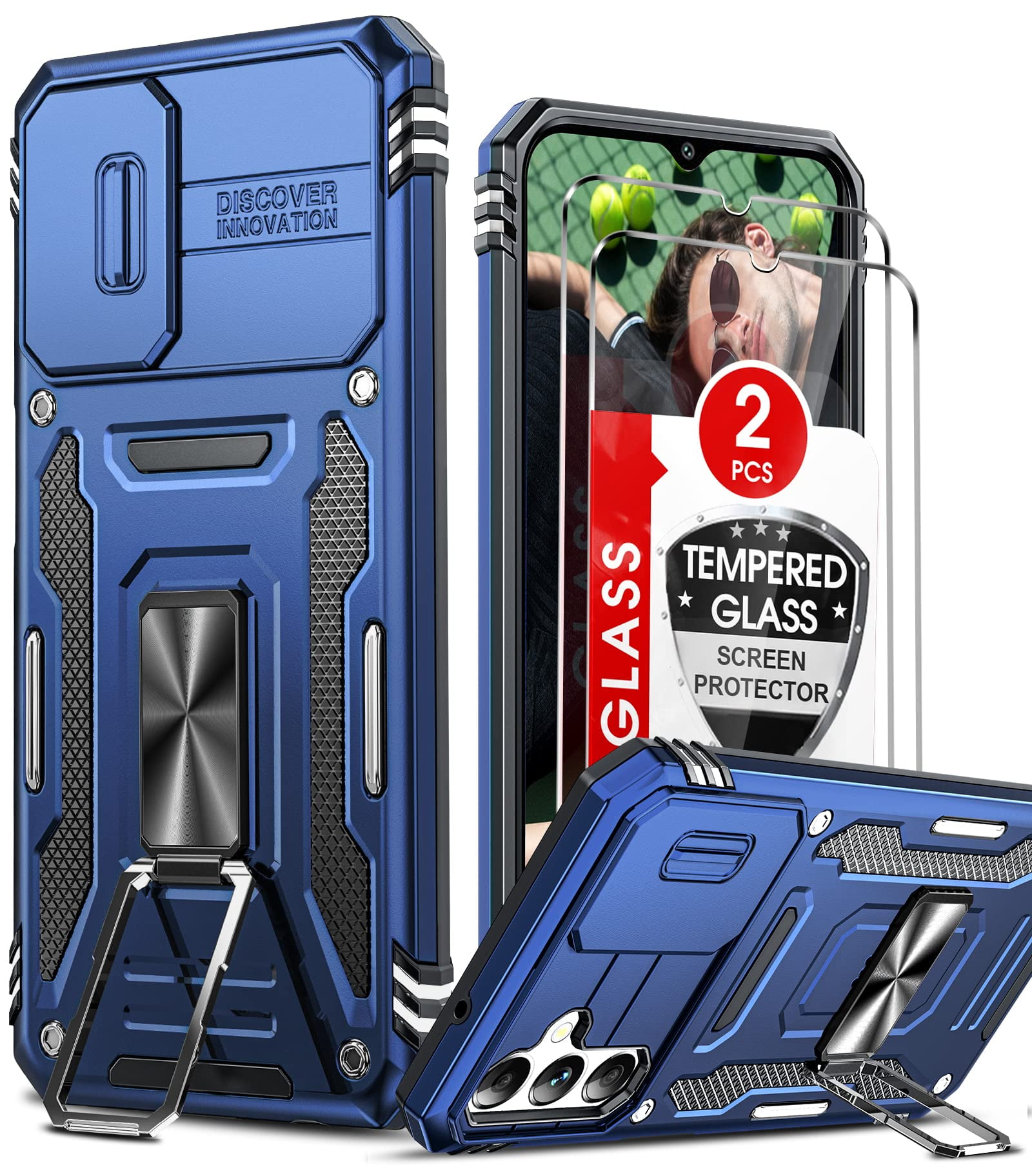 LeYi for Galaxy A14 5G Phone Case, A14 Case with Screen Protectors x 2